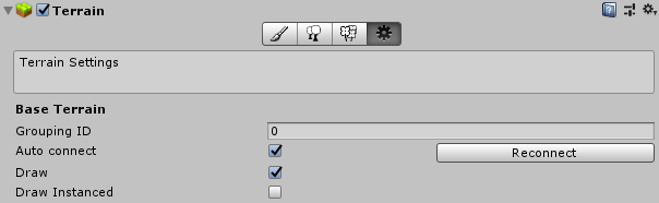 地形区块的地形设置 (Terrain Settings)