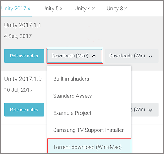 使用 Torrent 来下载 Unity