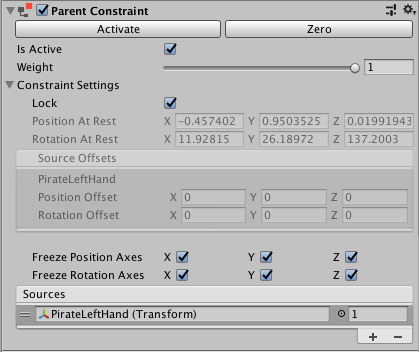 Parent Constraint 组件